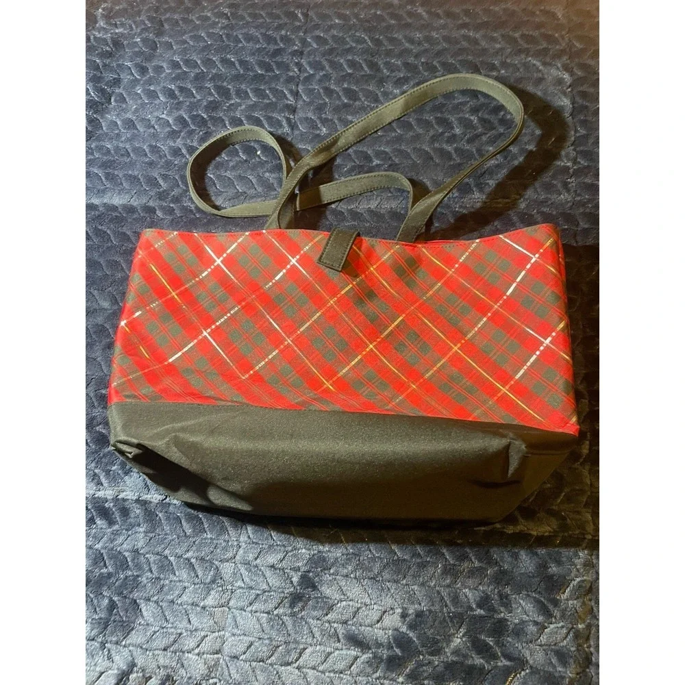 NEW Zippered Plaid Cosmetic Makeup Bag  Handbag 7 